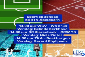 Sport bij RTV Apeldoorn: 8 februari